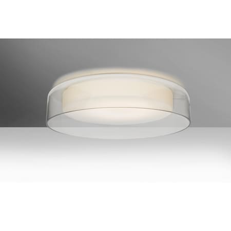 Besa Lighting Tango 15 Ceiling, Clear/Opal Matte, 1x17W LED TANGO15CLC-LED